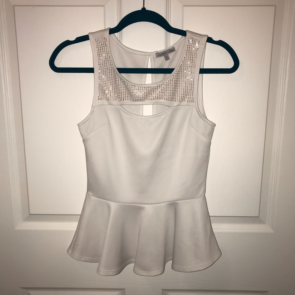 Bedazzled Peplum Top
